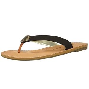 Report black flip flops